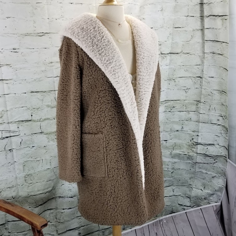 Armor Adore - SALE ! NWT Double Jumbo Fleece COAT Long, NEW M - Picture 3 of 8